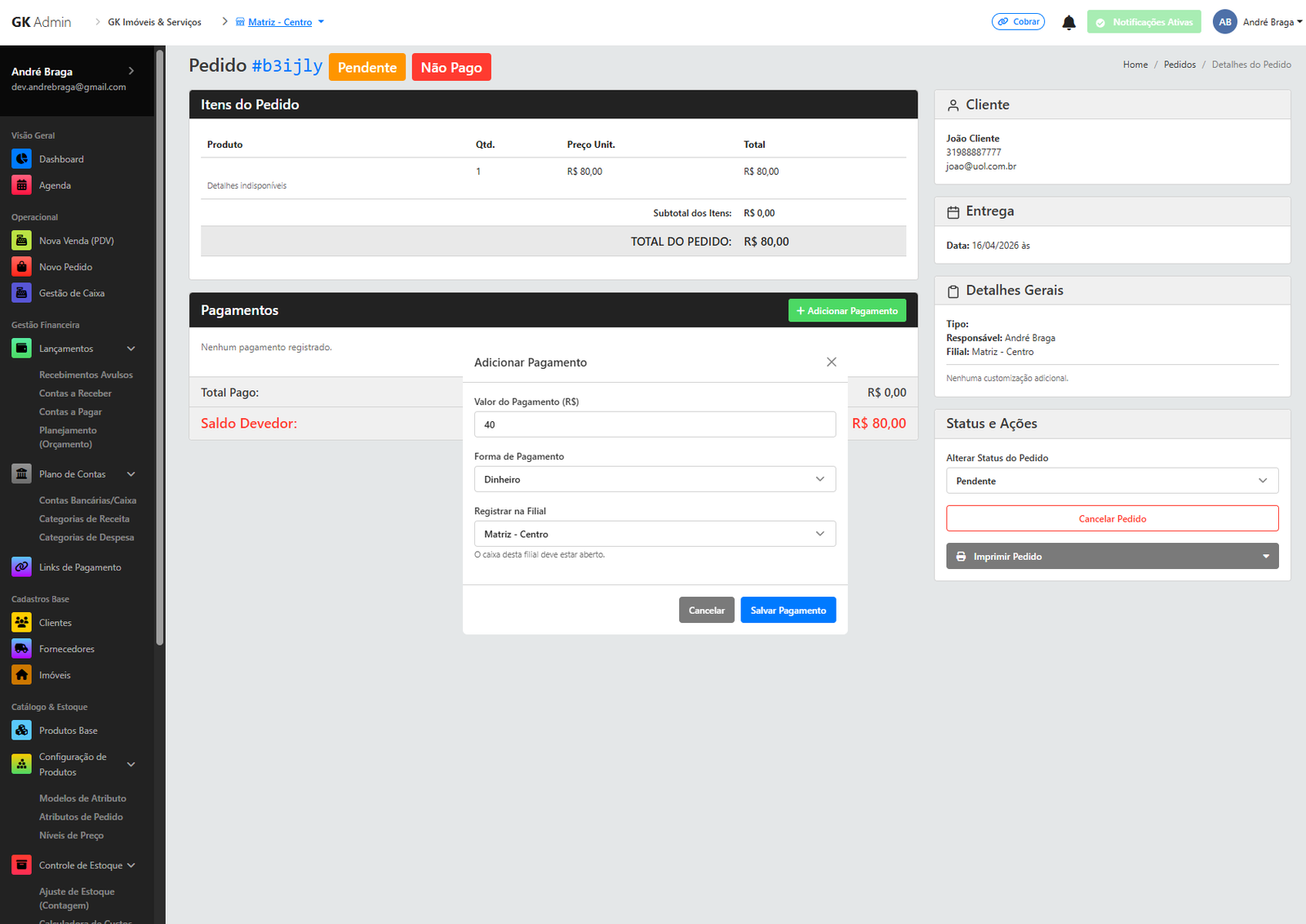 Múltiplos Pagamentos e Links
